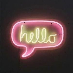 Urban Outfitters “HELLO” Neon Wall Sign